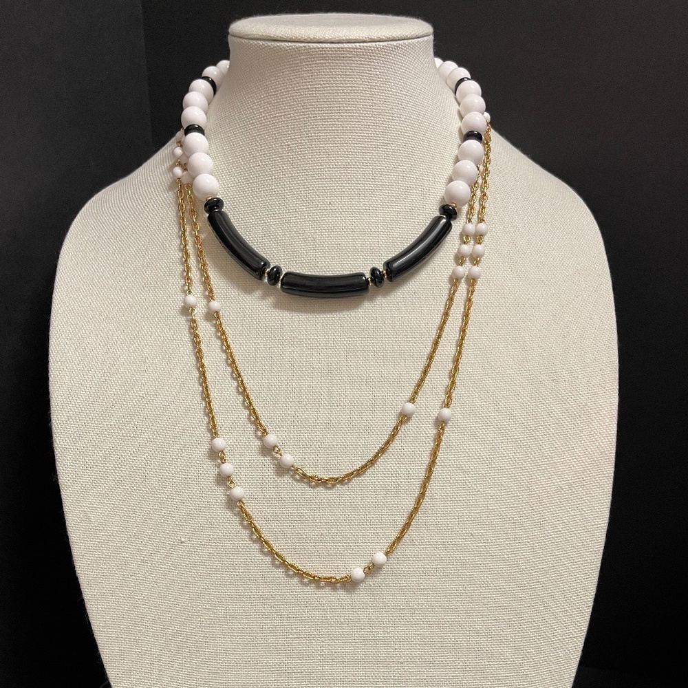 2 Monet Vintage X Long Necklace and Choker